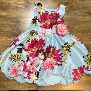 Beautiful spring floral dress for toddler